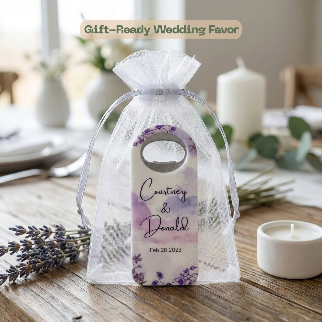 Rectangle bottle opener wedding favors bulk order packaging
