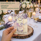 Personalized rectangle wedding favor bottle opener magnet on rustic table